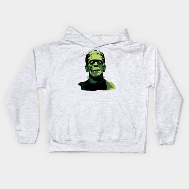 Boris Karloff as Frankenstein's Monster Kids Hoodie by Slightly Unhinged